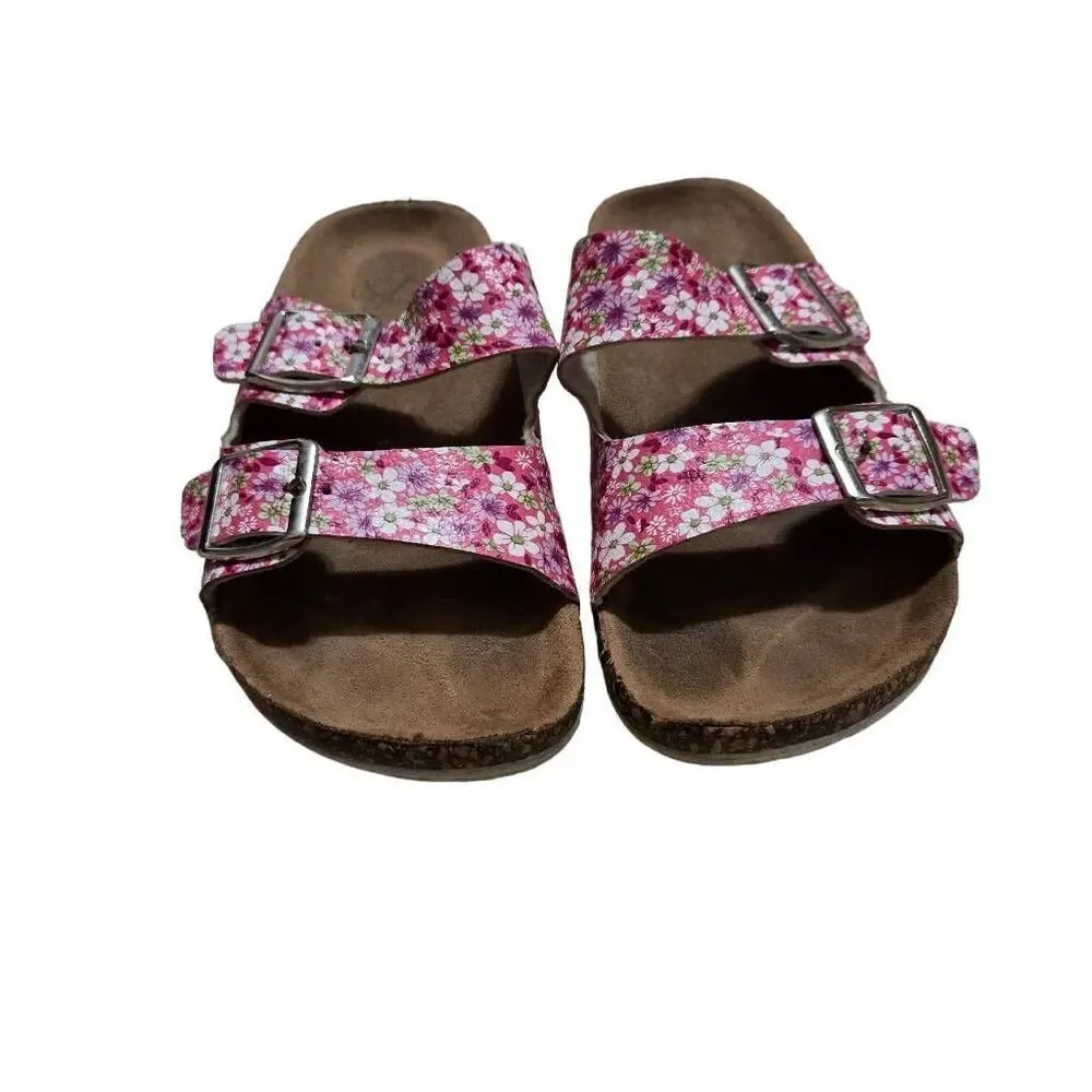 Bobbie Brooks floral slip-on sandal shoes 11